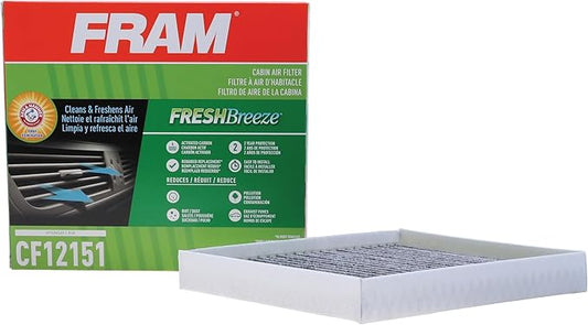 FRAM Fresh Breeze Cabin Air Filter with Arm & Hammer Baking Soda, CF12151 for Hyundai and Kia Vehicles