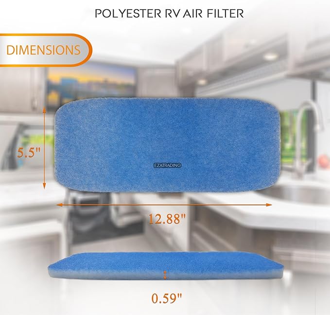 RV Air Conditioner Filter - 12.875" x 5.5" RV AC Replacement Filter for Entegra Coach and Fifth Wheel MERV 8 Air Filter (4 Pack)