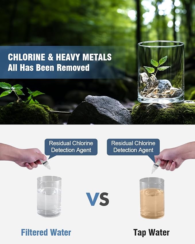 Filtered Shower Head with Handheld Gold, BOWGER 6 Modes High Pressure Shower Heads with Power Wash Mode and Hard Water Filter, Detachable Hand Held Showerhead Set with Extra Long Hose, Golden