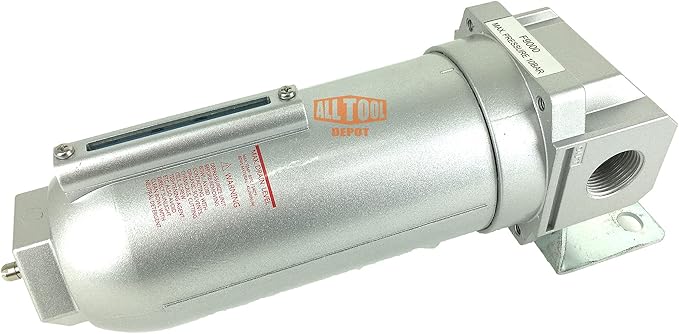 3/4" NPT SUPER DUTY Industrial Grade Particulate Filter/Water Trap For Air Compressor Compressed Air Lines, 5u With Metal Bowl (MANUAL DRAIN)