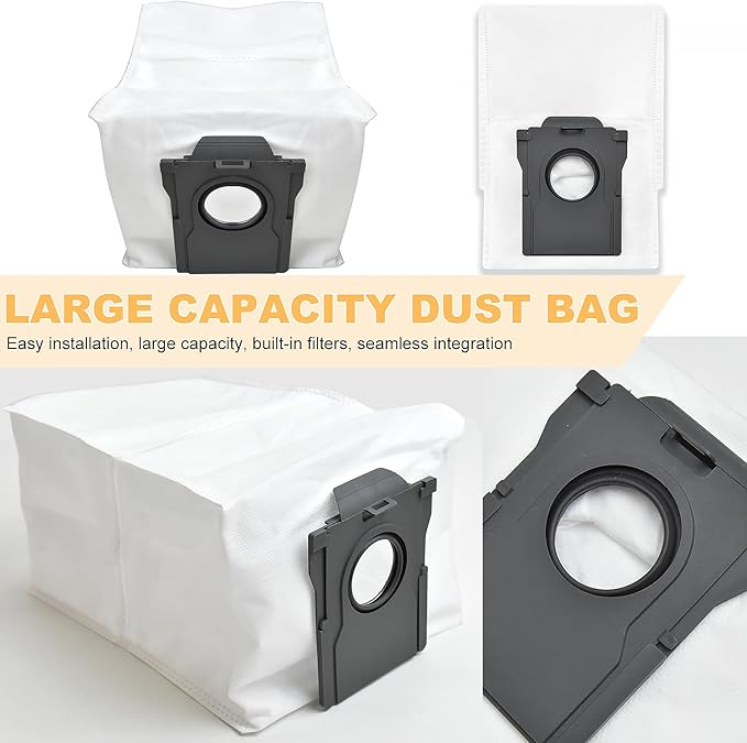 Accessories Replacement Parts Compatible with Dreame X50 Ultra/ L50 Ultra/ L40s Pro Ultra and Mova V50 Ultra Robot Vacuum Cleaner,4 Rubber Main Brush,6 Filters,6 Dust Bags,8 Mop Pads,6 Side Brushes