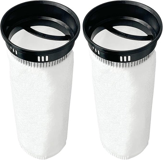 2 Pack 4 Inch Ring Felt Filter Socks 200 μm Compatible with Waterbox Marine X 60.2, 90.3, and 110.4, 2 Pack Black Plastic Aquarium Felt Filter Bags, 4 Inch Diameter by 10.8 Inch Long