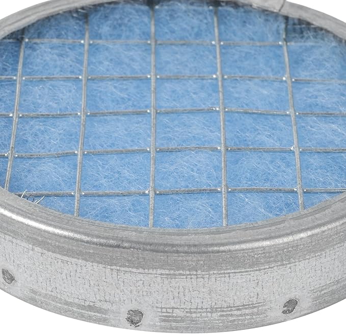 Vent Systems 4" Filter Replacement - Duct Filter - G4 Class Filtration Purifier System with Steel Mesh Screen - Air Vent Filters for Dust Collection/Air Purification - Rigid/Flexible Vent Hose