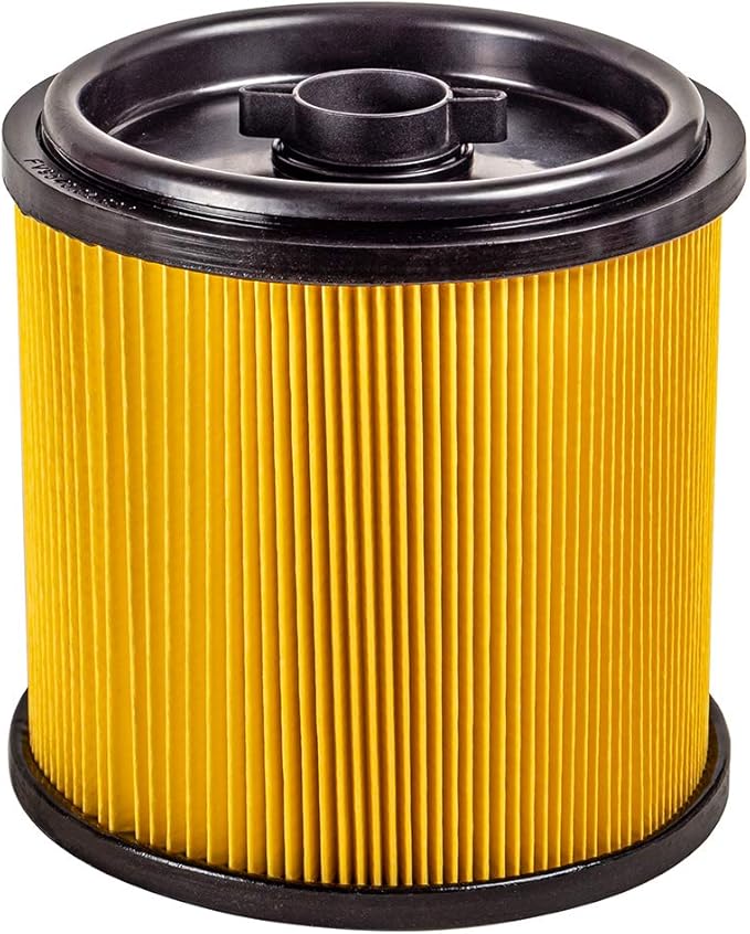 Vacmaster Replacement Standard Dry Cartidge Filter & Retainer Fits Vacmaster 5 to 20 Gallon Wet and Dry Vacuum (Pack of 2)