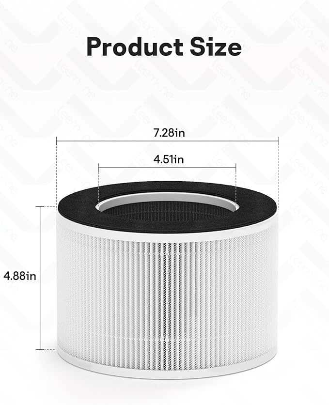 Leemone AP-H400 Replacement Filter Compatible with Homedics AP-H400 2-in-1 Cool Mist Humidifier & Air purifi-er, High-Efficiency Air Purification, 2 Pack