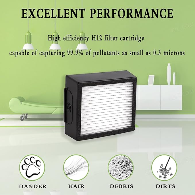 6 Pack Vacuum Filters Replacement Parts Only for iRobot Roomba Combo j7+, Combo j9+ and Max 10 Model