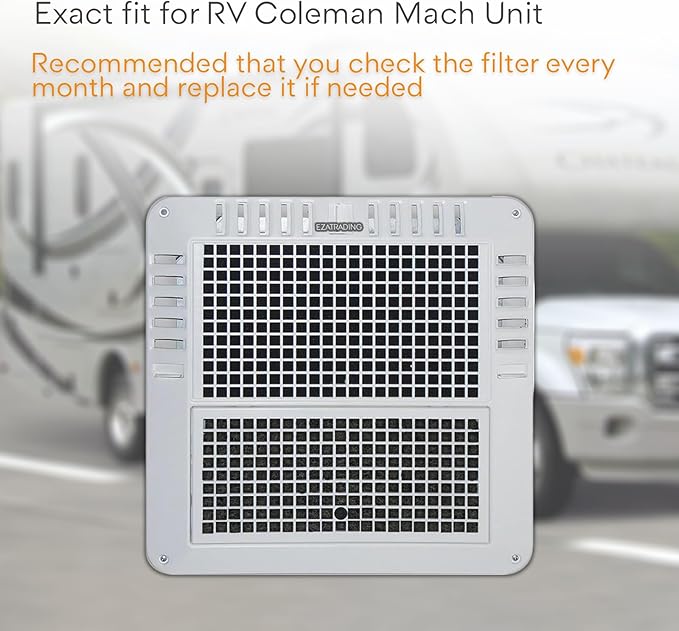 RV Premium Charcoal Activated Carbon Fiber Air Conditioner Filter - Air Duct AC Carbon Filter Replacement for RV AC Vent (2 Pack, 6" x 14")