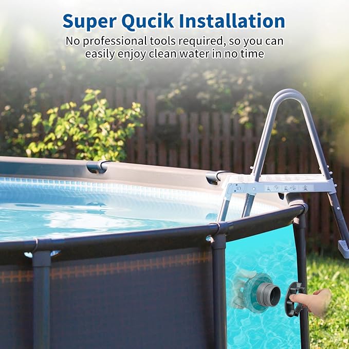 Pool Inlet Strainer P6H1317 Threaded Pool Strainer Replacement Kit for Above Ground Pool, Inlet Filter Compatible with Best-Way in-tex Cole-Man