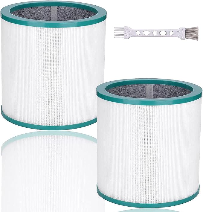 Replacement TP02 Air Purifier Filters Compatible with All Dyson Pure Cool Link Models TP01, TP02, TP03, BP01, AM11 Tower Purifier Part # 968126-03 305158-01, 305159-01, 308400-01 (2 Pack)
