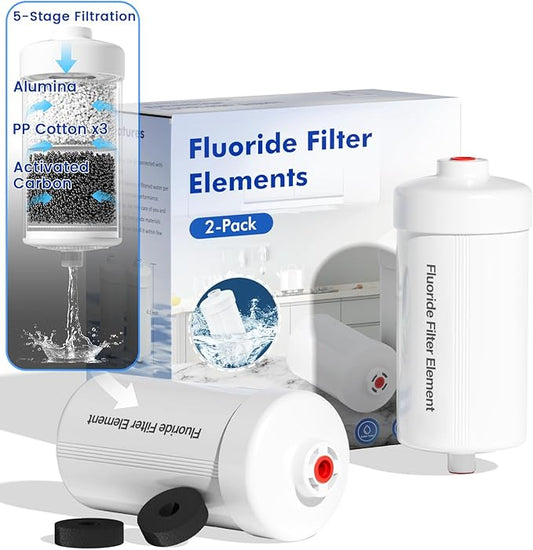 5-stage Filtration compatible PF-2 Purification Elements,Replacement for Berkey® PF-2® Fluoride Filters Waterdrop® Berkey® Big+ Gravity Water Filter System Series (2 Pack)