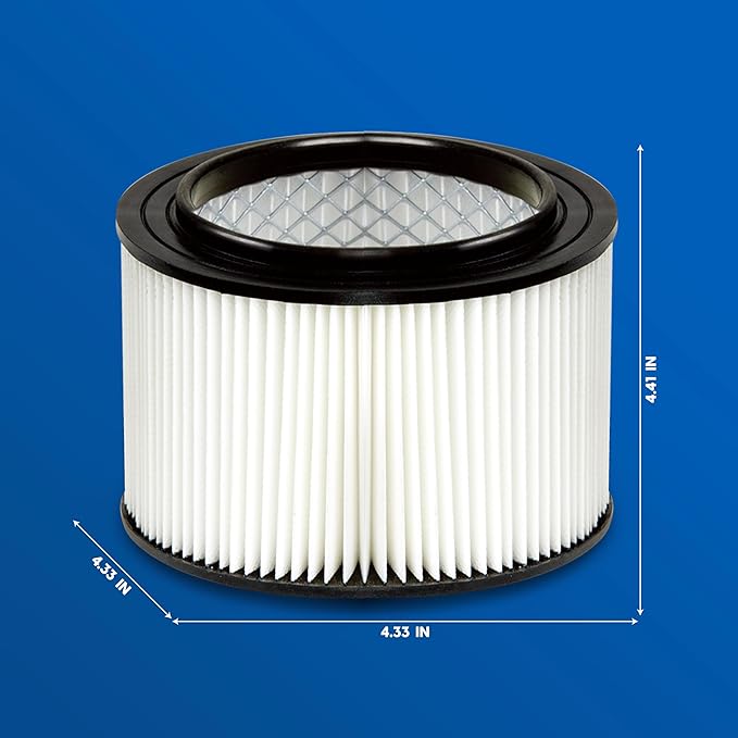 Vacmaster 4-5 Gallon Washable Cartridge Filter & Retainer – VFCF