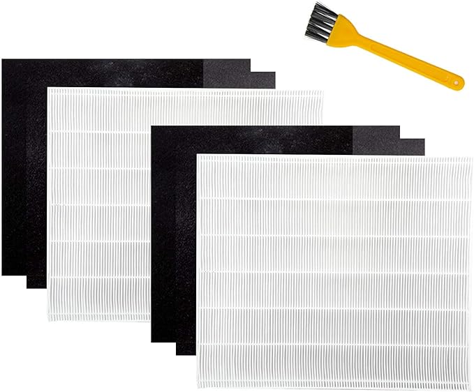 Yours 2 Pack AP-1512HH Filter Compatible with Coway air Purifier, with 4 Carbon Pre Filters, Part# 3304899