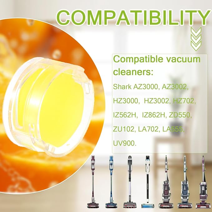 Odor Neutralizer Cartridge Replacement for Shark AZ3000 AZ3002 HZ3000 HZ3002 HZ702 IZ862H IZ562H ZD550 ZU102 LA702 Odor Elimination Replacement 1541FC3000(Pack of 4pcs,Orange)