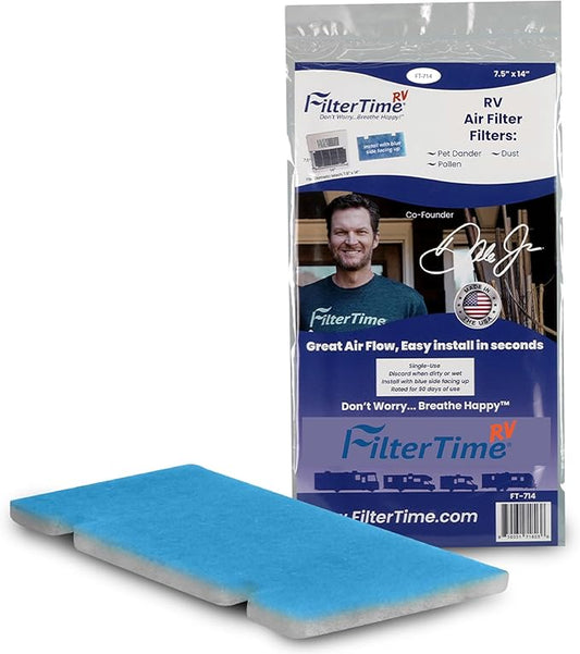 RV FT-714 RV Air Filter 7.5”x14” AC Filter Replacement for Dometic Air Grille (1 filter per pack) MERV 6 Replaces Original Standard Air Filter | Made in USA…