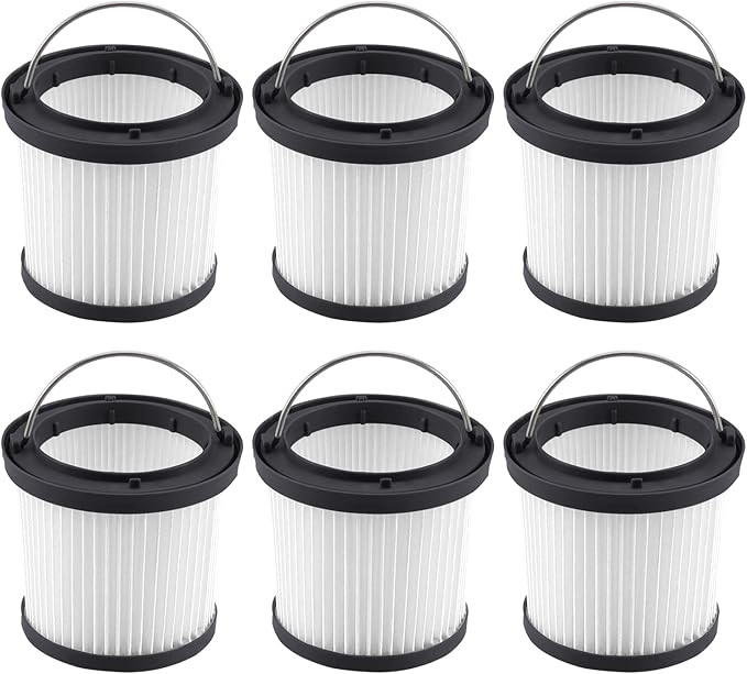 PVF110 Filter Replacement for Black and Decker Handheld Pivot Vacuums PHV1810, PHV1210, PHV1410, BDH2000PL, BDH2020FLFH, BDH1620FLFH, Part # 90552433, Washable Hand Vac Filters, 6 Pack