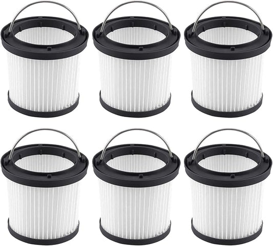 PVF110 Filter Replacement for Black and Decker Handheld Pivot Vacuums PHV1810, PHV1210, PHV1410, BDH2000PL, BDH2020FLFH, BDH1620FLFH, Part # 90552433, Washable Hand Vac Filters, 6 Pack