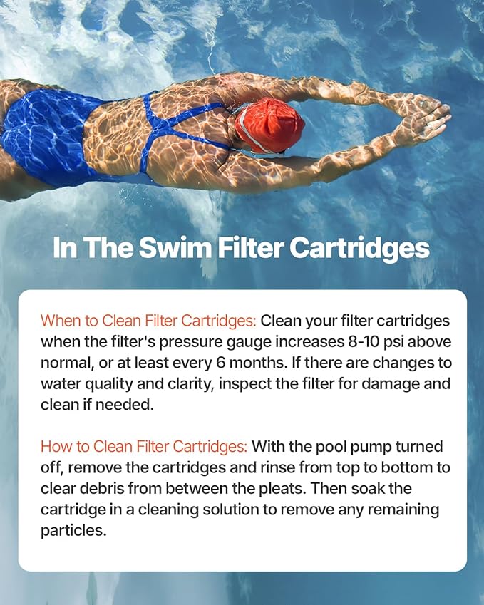 VEVOR C1200 Pool Filter Cartridge Replacement for Hayward Star Clear Plus C1200, Replace Pleatco PA120, Hayward CX1200RE, Unicel C-8412, 120 sq.ft, L x OD:23 1/4" x8 15/16"