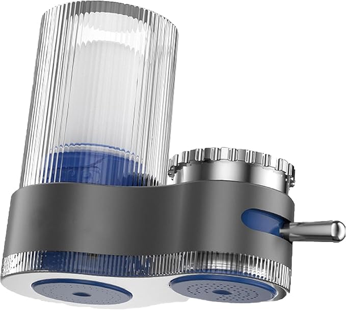 Buyusus Water Filter, Buyusus Water Purifier for Tap Water Fit Any Faucet, Dual-Mode Lead & Chlorine Remover, Universal Hose Adapter, Fits Any Tap for Kitchen Bathroom (1 pc)