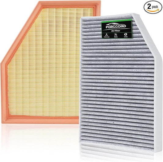 Cabin & Engine Air Filter Fit for 2018-2019 X3 (XDrive30i/SDrive30i/M40i), 2019 X4; 2020-2021 X3 (XDrive30i/SDrive30i); 2020-2022 X4 (XDrive30i) Replacement 64119382885 Accessories