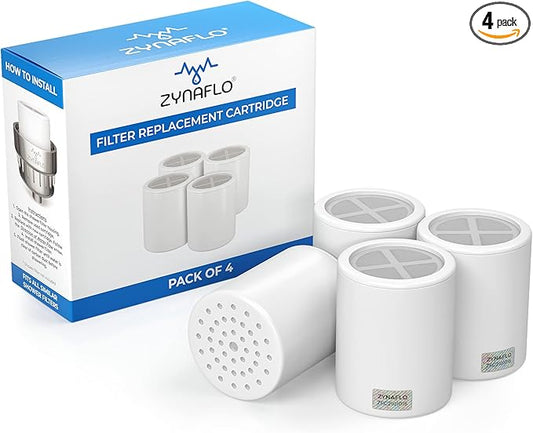 [4-Pack] ZYNAFLO Shower Filter Replacement Cartridge