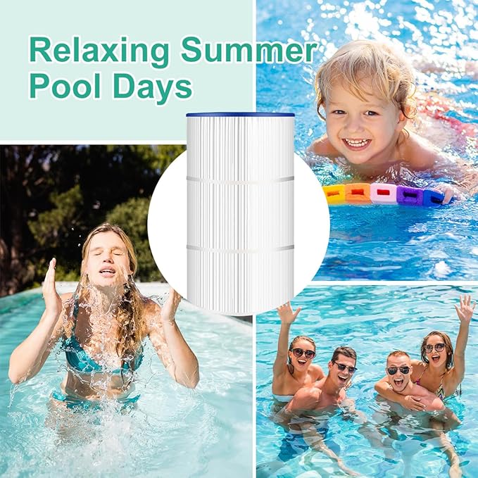 PLF100A Pool Filter Compatible with Unicel C-9410, Filbur FC-0686, Pentair Pool Filter R173215,CC100 Pool Filter Cartridge, 1 Pack