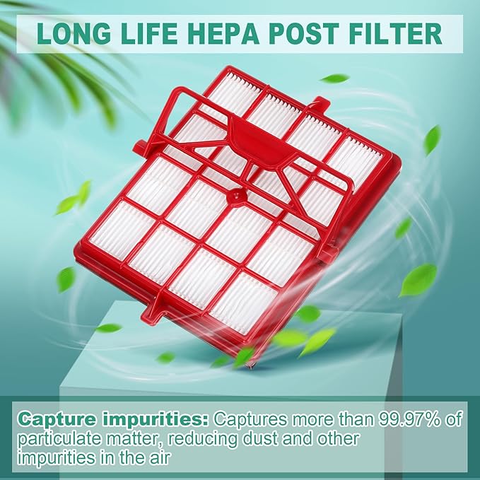 Tondiamo Style P HEPA Vacuum Bag and Filter Bundle Compatible with Aerus Lux Guardian Platinum Canister Vacuum Cleaner 1 Hepa & Carbon Pre and 1 Long Life Hepa after Filter with Handle, 6 Cloth Bags