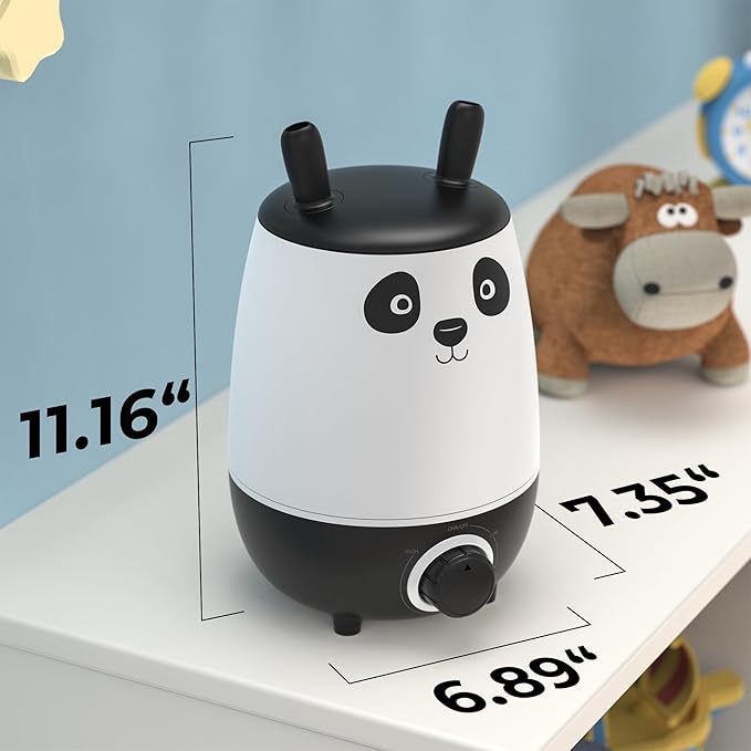 Everlasting Comfort Cool Mist Humidifiers for Bedroom 2.5L - Humidifier Large Room No-Filter, Quiet Air Humidifier for Plants, Allergies, Dry Skin, Congestion, 8 Hr Run Time, Easy Clean