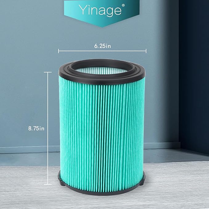 VF6000 5-Layer Replacement Filter Shop Vac 5-20 Gallon Wet Dry Vacuums WD5500 WD0671 WD6425 WD7000 WD1280 WD1851 WD1680 WD1956 RV2400A 1400RV RV2600B, Fit for Husky 6-9 Gallon Vacs