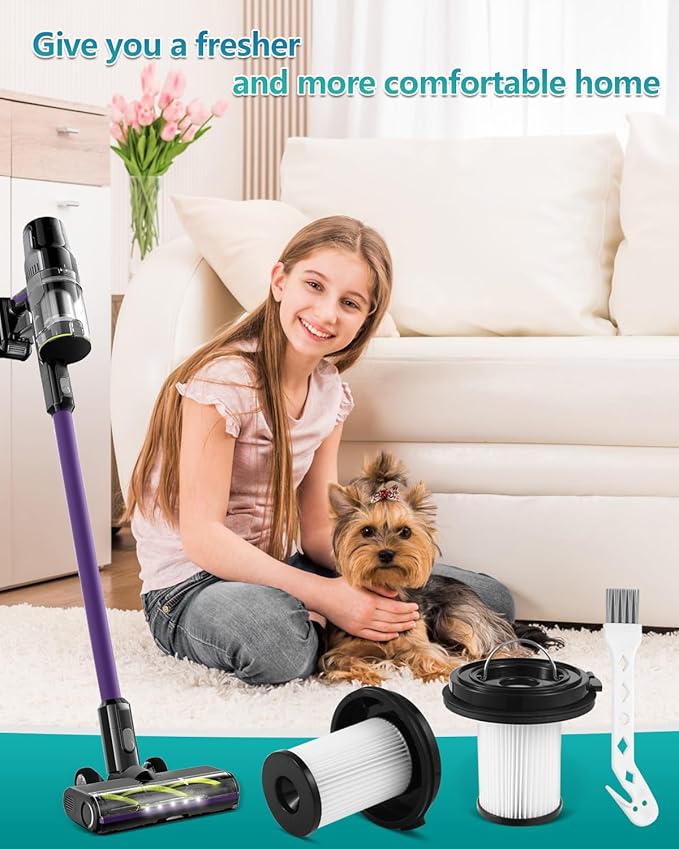 4 PACK Cleanview XR Filter Replacement Compatible with Bissell Cleanview XR 200W/ Cleanview XR Pet 300W/ Powerlifter Turbo Cordless Stick Vacuum Cleaner 3789U, 3789X, 3789, 3797V, 3797W, 3797, 1638010