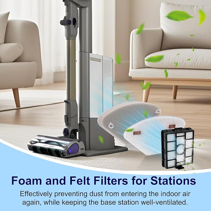 Replacement for Shark IP3251, IP3251C, IP3252, IP3124 Vacuum, 2 Auto-empty Dock Hepa Filter, 4 Pre-motor Filter Assembly, 2 Handheld Vacuum Post-motor Filter, 4 Pre-moter Filter, 2 Odor Cartridge