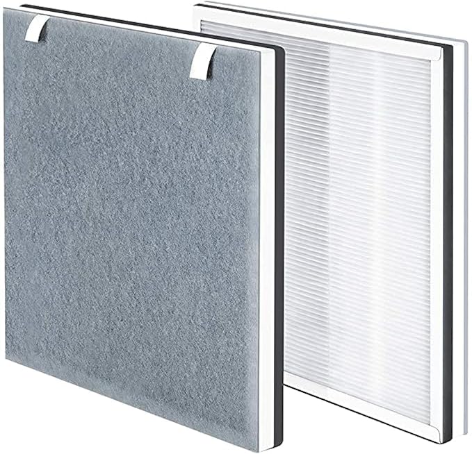 Leemone Vital 100 Replacement Filter Compatible with LEVOIT Vital100 Air Purifier and VAVA VA-EE004 Air Purifier, True HEPA High-Efficiency Activated Carbon, Vital 100-RF, 2 Pack