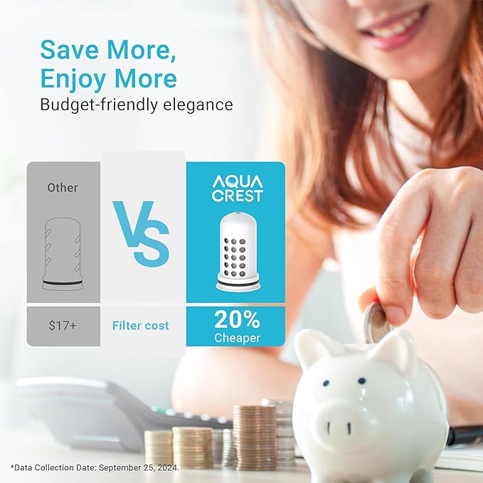 AQUA CREST Water Filter Compatible with LifeStraw® Home Dispenser and Pitcher Systems, Replacement for LifeStraw® Water Filter, Reduces Chlorine and Odor, Membrane Micro Filter, 1 Pack