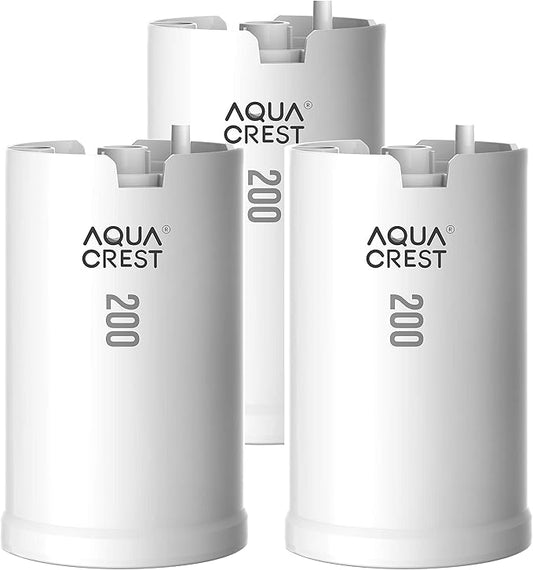 AQUACREST WFFMC303X Faucet Water Filter, Replacement for DuPont® FMC303X, WFFMC300X Faucet Mount Water Filtration Cartridge, 200-Gallon (Pack of 3)