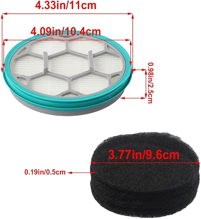 Filter Sponge Kit for Neakasa P1 Pro Pet Grooming Vacuum, High Efficiency Replacement Filters Capture 99.97% Dust Hair Dander, Easy to Clean