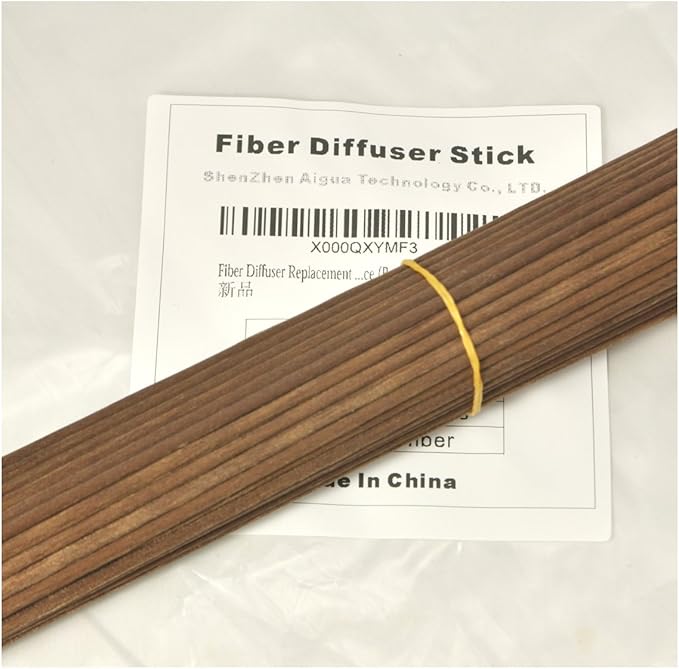 100 Pieces Fiber Reed Diffuser Replacement Refill Sticks (10" x 3mm, Brown)