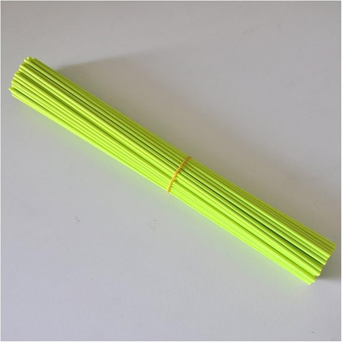100 Pieces Fiber Reed Diffuser Replacement Refill Sticks (12" x 3mm, Fluorescent Green)