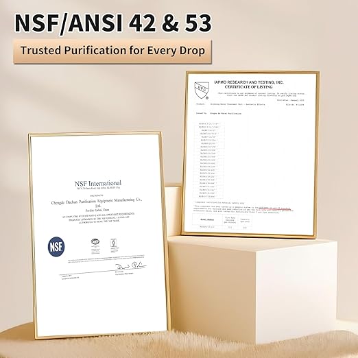 Under Sink Water Filter System with Stainless Steel Faucet, Reduces Chlorine, Heavy Metals, Bad Taste, Sediment, NSF/ANSI 42&53, 8K Gallons, Easy Installation Sink Water Filter, Brushed Nickel