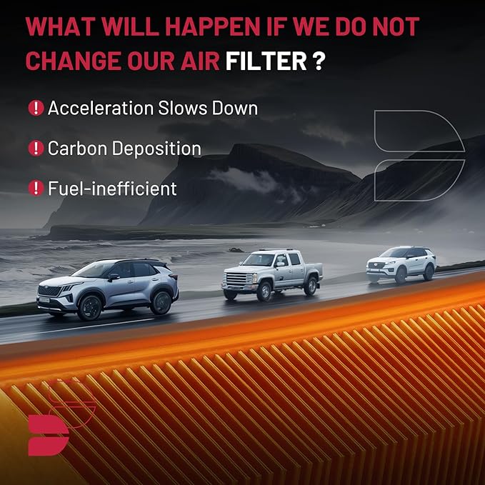 BDFHYK CA10261 Engine Air Filter Compatible with Dodge Ram 2500 3500 4500 5500 07-10 6.7L & Ram 2500 3500 4500 5500 11-23 6.4L 6.7L & Sterling Truck Bullet 45 08-10 6.7L