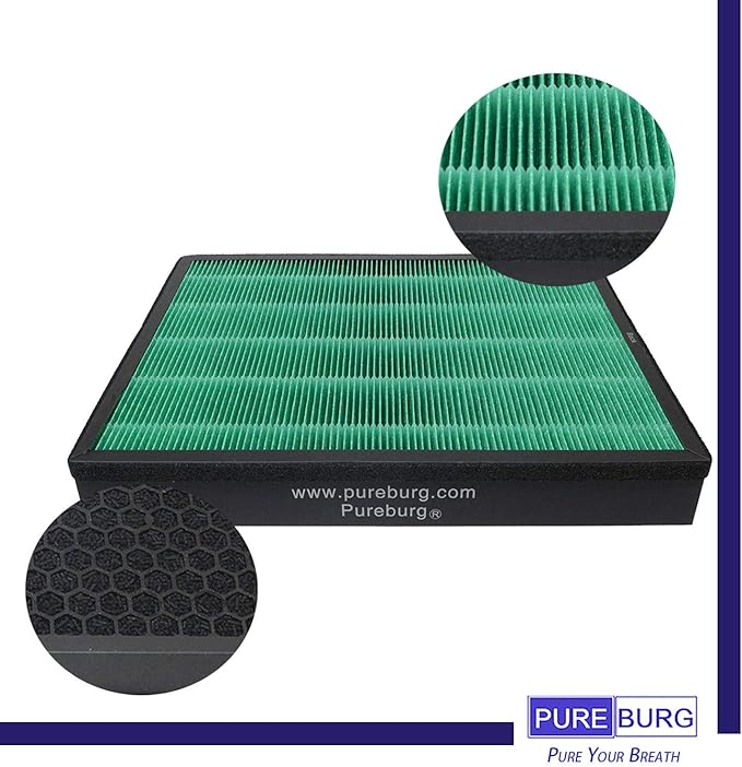 PUREBURG Replacement Filter Set Compatible with Coway Airmega 300 300S Air Purifier,H13 HEPA Activated Carbon MAX2 3-Stage Filtration