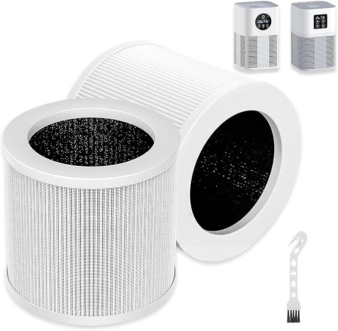 2 Pack A1 Replacement Filter Compatible with VEWIOR Air Pu-rifier HQKJ-80,HQSC-50,KOIOS HQKJ-50 Air Purifier,AMEIFU AP01W,H13 True HEPA Air Cleaner Filter for A1 Air Pu-rifier