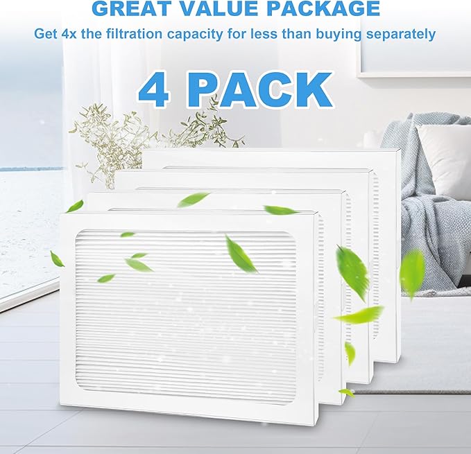 9 x 11 x 1 Dehumidifier Filter MERV 13 Compatible with Santa Fe Compact70, Ultra70, Element, Compact2, UA 65H dehumidifier Models, 4 Packs