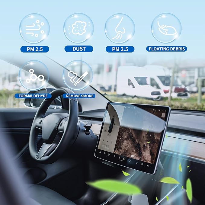 Cabin Air Filter for Tesla Model 3/Y 2016-2024 - 2 Pack, Upgraded Activated Carbon HEPA Replacement Filter