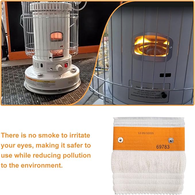 Kerosene Heater Replacement Wicks 32225 for Kero World KW-24C, Also for DuraHeat DH-2300,for Dyna-GLO RMC-95C, for Envirotemp 93043 Replacement Wicks, White