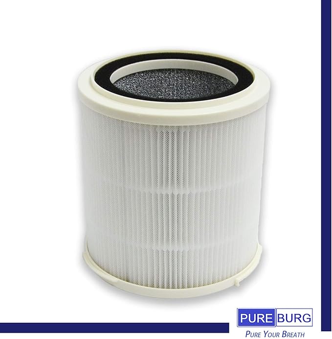 PUREBURG Replacement Filter Compatible with INTEY NY-BG55 Air Purifier,1-Pack H13 HEPA 4-Stage Filtration Activated carbon Air Clean Dust VOCs Odor PM2.5 Smoke