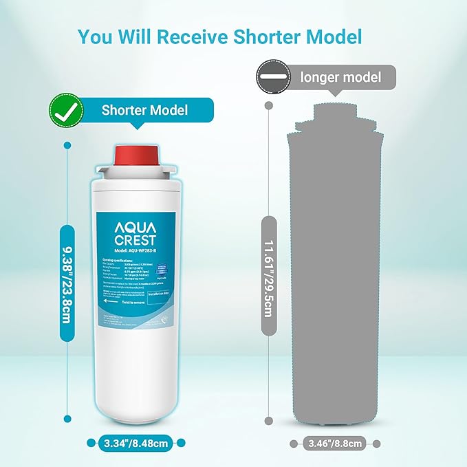 [WITH CHIP] AQUA CREST WF283-R Replacement for Elkay® 51300C, Compatible with Elkay® ezH20® and Halsey Taylor® Bottle Filling Stations, NSF/ANSI 42, Reduces Chlorine, Bad Taste & Odor, 1 Pack