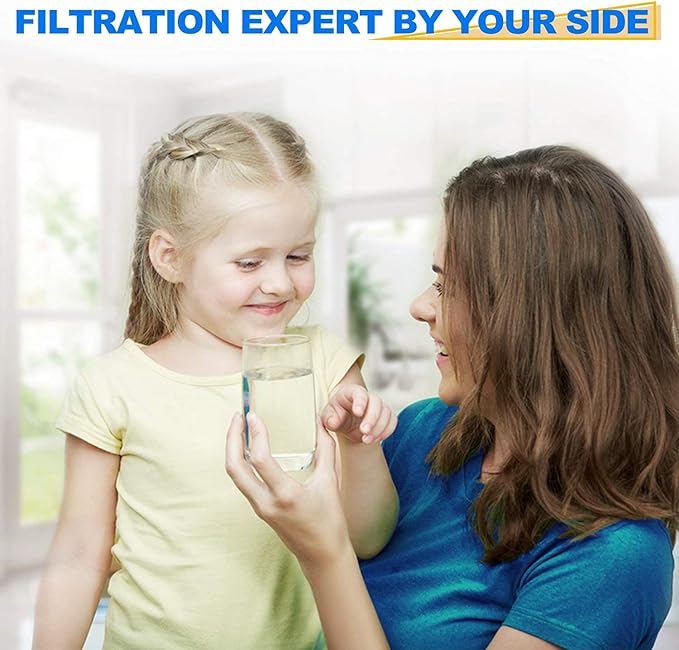 GOLDEN ICEPURE PP10 Water Filter, 5 Micron 10" x 2.5" Whole House Sediment Water Filter, Compatible with WHKF-GD05, Aqua-Pure AP110, Culligan P5, DuPont WFPFC5002, CFS110, RS14 10 inch RO System Unit