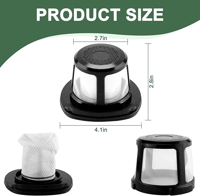 3061 3079 Filter Replacement for Bissell PowerLifter Pet Filter and Adapt Ion Filter, Compatible with 2286 2286A 2482 3079 2387, Compare to Part #1616323 1616322 1617684 (4 Pack) LUXRILIX