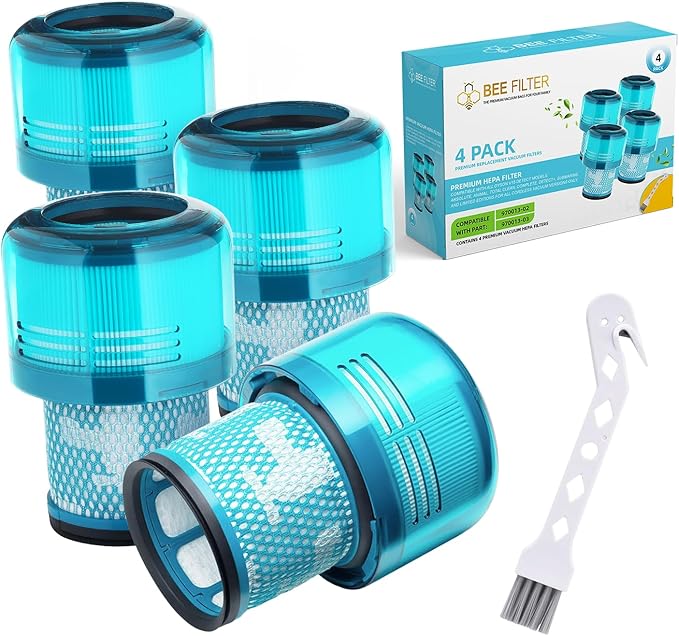 Dyson V15 Filter, 4-Pack Premium True HEPA Replacement Filters Compatible with Dyson V15 Detect, V15 Detect Absolute, V15 Submarine, V15 Detect Filter, V11 Animal Filter, V11 Filter, Part no 970013-02
