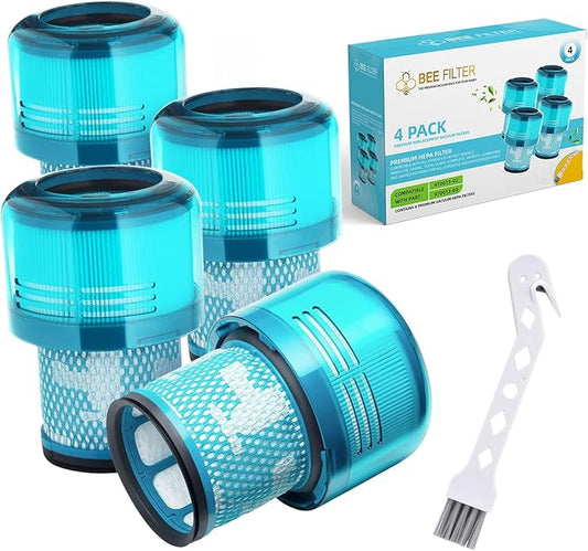 Dyson V15 Filter, 4-Pack Premium True HEPA Replacement Filters Compatible with Dyson V15 Detect, V15 Detect Absolute, V15 Submarine, V15 Detect Filter, V11 Animal Filter, V11 Filter, Part no 970013-02