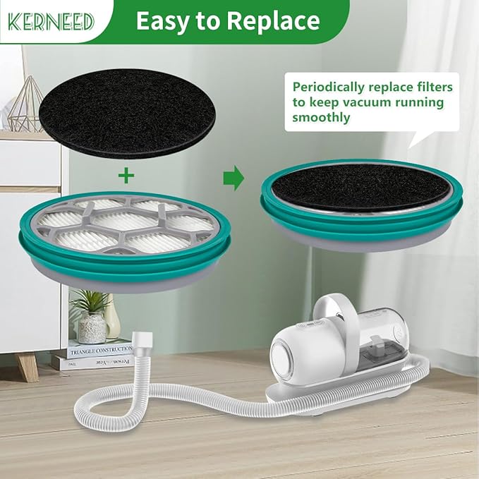 Hepa Filter Sponge Replacement Accessories for Neakasa/Neabot P1 Pro Pet Grooming Kit & Vacuum(3 Hepa Filters+7 Sponges)